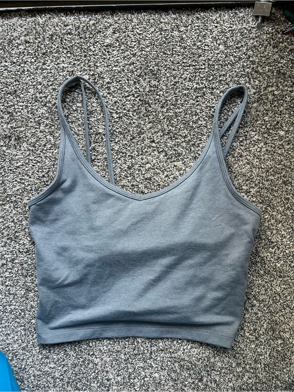 Vuori Heathered Blue Tank